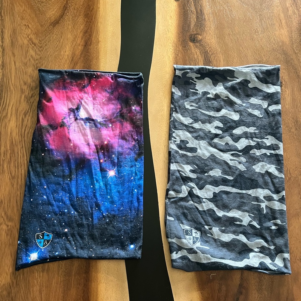 Lot of 5 different neck gaiters / face masks